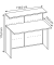 Grundtheke Genua alusilber/buche gerade 116,0 x 70,0 x 115,0 cm (BxTxH)