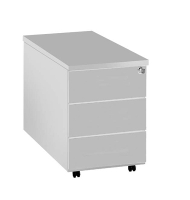 Rollcontainer 12454711, lichtgrau, 3 Schubladen, Spanplatte, abschlie&szlig;bar