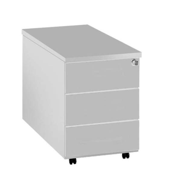 4044917419384 - Rollcontainer 3 Schubladen BxTxH 43x80x54cm mit Zentralschlos