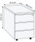 Rollcontainer 12454711, lichtgrau, 3 Schubladen, Spanplatte, abschlie&szlig;bar