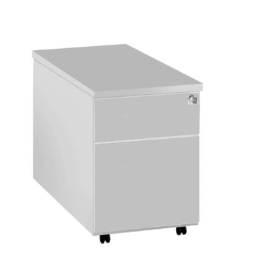 Rollcontainer 12454911, lichtgrau, 2 Schublade, Spanplatte, abschlie&szlig;bar
