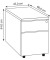 Rollcontainer 12454911, lichtgrau, 2 Schublade, Spanplatte, abschlie&szlig;bar