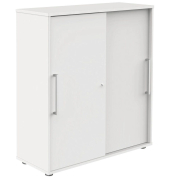 Schiebetürenschrank weiß/weiß 2 Fachböden