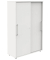 Schiebet&uuml;renschrank 13449210, abschlie&szlig;bar, 4 OH, wei&szlig;, 100x147x40cm (BxHxT)