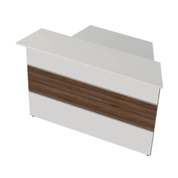 4044917431058 - Anbau-Theke Atalntis3 Theke 2-seitig schräg 145x92x108cm weiß