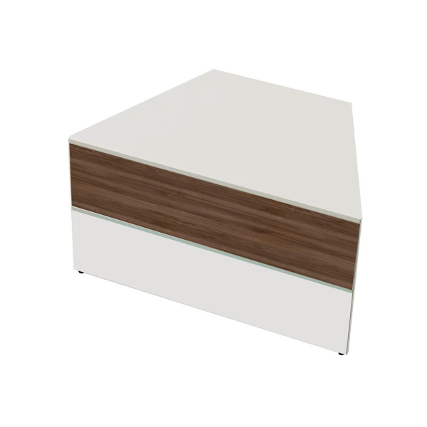 4044917431089 - Anbau-Theke Atlantis3 Tisch 2-seitig schräg 135x82x75cm weiß 