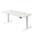 Sitz-Steh-Schreibtisch Move 3, elektrisch höhenverstellbar, 72-120cm (H), 160x80cm (BxT), rechteckig, weiß / weiß