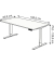 Sitz-Steh-Schreibtisch Move 3, elektrisch höhenverstellbar, 72-120cm (H), 160x80cm (BxT), rechteckig, weiß / weiß
