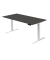 Sitz-Steh-Schreibtisch Move 3, elektrisch höhenverstellbar, 72-120cm (H), 160x80cm (BxT), rechteckig, anthrazit / weiß