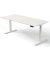 Sitz-Steh-Schreibtisch Move 3, elektrisch höhenverstellbar, 72-120cm (H), 180x80cm (BxT), rechteckig, weiß / weiß