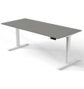 Sitz-Steh-Schreibtisch Move 3, elektrisch höhenverstellbar, 72-120cm (H), 180x80cm (BxT), rechteckig, graphit / weiß