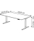Sitz-Steh-Schreibtisch Move 3, elektrisch höhenverstellbar, 72-120cm (H), 200x100cm (BxT), rechteckig, weiß / weiß