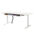 Sitz-Steh-Schreibtisch Move 3, elektrisch höhenverstellbar, 72-120cm (H), 200x100cm (BxT), rechteckig, weiß / weiß