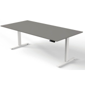 Sitz-Steh-Schreibtisch Move 3, elektrisch höhenverstellbar, 72-120cm (H), 200x100cm (BxT), rechteckig, graphit / weiß