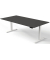 Sitz-Steh-Schreibtisch Move 3, elektrisch höhenverstellbar, 72-120cm (H), 200x100cm (BxT), rechteckig, anthrazit / weiß