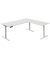 Sitz-Steh-Schreibtisch Move 3, elektrisch höhenverstellbar, 72-120cm (H), 180x80cm (BxT), L-Form, weiß / weiß