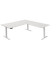 Sitz-Steh-Schreibtisch Move 3, elektrisch höhenverstellbar, 72-120cm (H), 200x100cm (BxT), L-Form, weiß / weiß