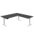 Sitz-Steh-Schreibtisch Move 3, elektrisch höhenverstellbar, 72-120cm (H), 200x100cm (BxT), L-Form, anthrazit / weiß
