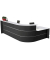 Empfangstheke BARI grau/wei&szlig; L-Form 370x200x112cm 