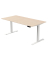 Sitz-Steh-Schreibtisch Move 3, elektrisch höhenverstellbar, 72-120cm (H), 160x80cm (BxT), rechteckig, ahorn / weiß