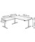 Sitz-Steh-Schreibtisch Move 3, elektrisch höhenverstellbar, 72-120cm (H), 180x80cm (BxT), L-Form, ahorn / weiß