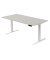 Sitz-Steh-Schreibtisch Move 3, elektrisch höhenverstellbar, 72-120cm (H), 160x80cm (BxT), rechteckig, lichtgrau / weiß