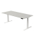 Sitz-Steh-Schreibtisch Move 3, elektrisch höhenverstellbar, 72-120cm (H), 180x80cm (BxT), rechteckig, lichtgrau / weiß