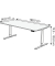 Sitz-Steh-Schreibtisch Move 3, elektrisch höhenverstellbar, 72-120cm (H), 180x80cm (BxT), rechteckig, lichtgrau / weiß