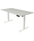Sitz-Steh-Schreibtisch Move 1, elektrisch höhenverstellbar, 74-123cm (H), 160x80cm (BxT), rechteckig, lichtgrau / weiß