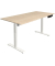 Sitz-Steh-Schreibtisch Move 1, elektrisch höhenverstellbar, 74-123cm (H), 160x80cm (BxT), rechteckig, ahorn / weiß