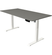 Sitz-Steh-Schreibtisch Move 1, elektrisch höhenverstellbar, 74-123cm (H), 160x80cm (BxT), rechteckig, graphit / weiß