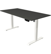 Sitz-Steh-Schreibtisch Move 1, elektrisch höhenverstellbar, 74-123cm (H), 160x80cm (BxT), rechteckig, anthrazit / weiß