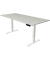 Sitz-Steh-Schreibtisch Move 1, elektrisch höhenverstellbar, 74-123cm (H), 180x80cm (BxT), rechteckig, lichtgrau / weiß