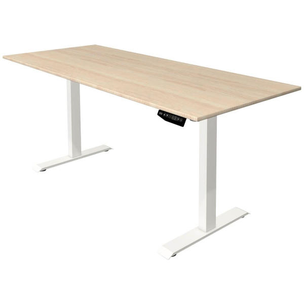 4044917437203 - Sitz-Steh-Schreibtisch Move 1 10360750 elektrisch höhenverstellbar 74-123cm (H) 180cmx80cm (BxT) rechteckig ahorn   Weiß 404