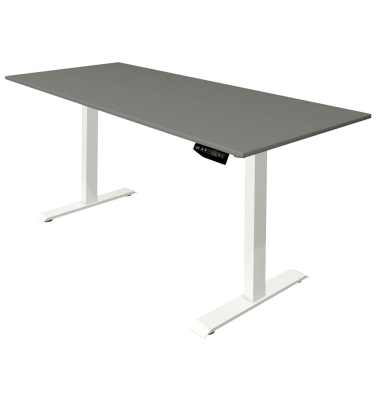 Sitz-Steh-Schreibtisch Move 1, elektrisch höhenverstellbar, 74-123cm (H), 180x80cm (BxT), rechteckig, weiß / weiß