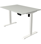 Sitz-Steh-Schreibtisch Move 1, elektrisch höhenverstellbar, 74-123cm (H), 120x80cm (BxT), rechteckig, weiß / weiß