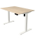 Sitz-Steh-Schreibtisch Move 1, elektrisch höhenverstellbar, 74-123cm (H), 120x80cm (BxT), rechteckig, ahorn / weiß
