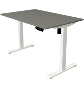 Sitz-Steh-Schreibtisch Move 1, elektrisch höhenverstellbar, 74-123cm (H), 120x80cm (BxT), rechteckig, graphit / weiß