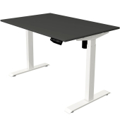 Sitz-Steh-Schreibtisch Move 1, elektrisch höhenverstellbar, 74-123cm (H), 120x80cm (BxT), rechteckig, anthrazit / weiß