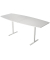 Konferenztisch Move 3, elektrisch h&ouml;henverstellbar 72-120cm (H), 250x100cm (BxT), 6 Personen, Tonnenform, wei&szlig; / wei&szlig;