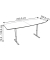 Konferenztisch Move 3 10306010, elektrisch höhenverstellbar 72-120cm (H), 250x100cm (BxT), 6 Personen, Tonnenform, weiß / weiß