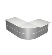 Padua Empfangstheke silber/weiß