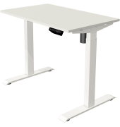 Sitz-Steh-Schreibtisch Move 1, elektrisch höhenverstellbar, 74-123cm (H), 100x60cm (BxT), rechteckig, weiß / weiß