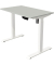Sitz-Steh-Schreibtisch Move 1, elektrisch höhenverstellbar, 74-123cm (H), 100x60cm (BxT), rechteckig, lichtgrau / weiß