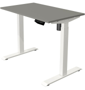 Sitz-Steh-Schreibtisch Move 1, elektrisch höhenverstellbar, 74-123cm (H), 100x60cm (BxT), rechteckig, graphit / weiß