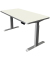 Sitz-Steh-Schreibtisch Move 3 Premium, elektrisch höhenverstellbar, 72-121cm (H), 160x80cm (BxT), rechteckig, weiß / silber