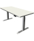 Sitz-Steh-Schreibtisch Move 3 Premium, elektrisch höhenverstellbar, 72-121cm (H), 180x80cm (BxT), rechteckig, weiß / silber