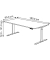 Sitz-Steh-Schreibtisch Move 3 Premium, elektrisch höhenverstellbar, 72-121cm (H), 180x80cm (BxT), rechteckig, weiß / silber