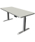 Sitz-Steh-Schreibtisch Move 3 Premium, elektrisch höhenverstellbar, 72-121cm (H), 180x80cm (BxT), rechteckig, lichtgrau / silber