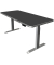 Sitz-Steh-Schreibtisch Move 3 Premium, elektrisch höhenverstellbar, 72-121cm (H), 180x80cm (BxT), rechteckig, anthrazit / silber